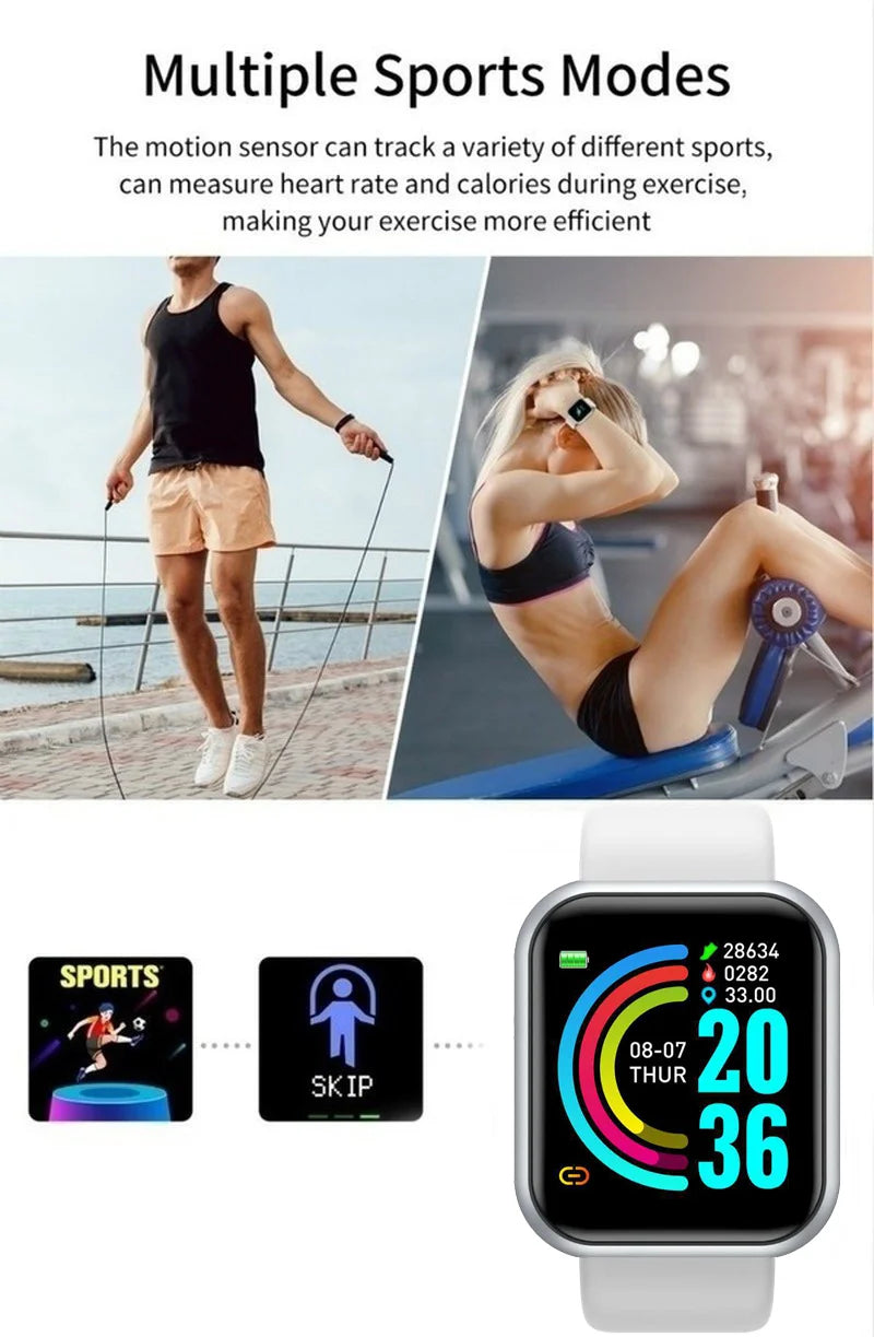 New label Smart Electronic Watch For iPhone Xiaomi Sport Fitness Pedometer Color Screen Add wallpapers Watches Men Women Kids