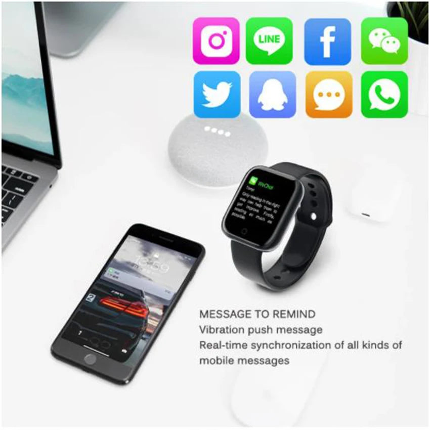 Sport Watches For Apple Android Digital Wristwatch Health Monitoring Men Women Watch Hours Step Count Children Clock Reminder