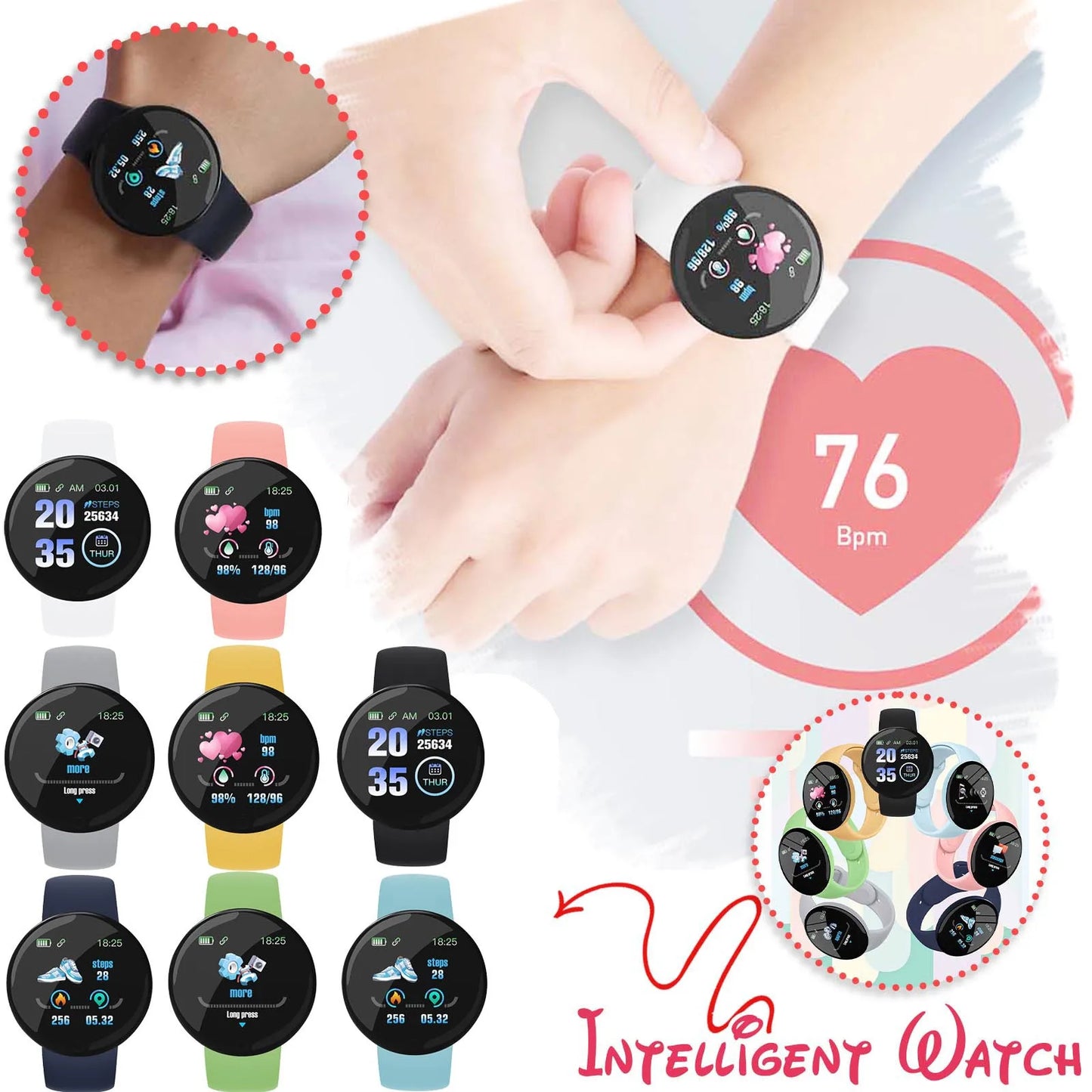 Smart Watch Men Blood Pressure Waterproof Smartwatch Women Heart Rate Monitor Fitness digital Watch Sport Free Shipping Watches