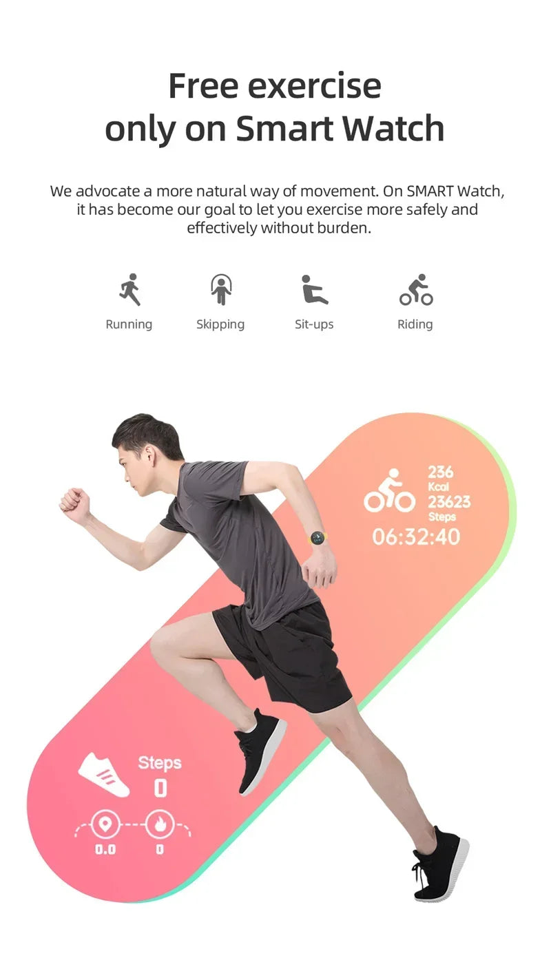 D18Pro Smart Watch Men Women Bluetooth Fitness Bracelet Sport Heart Rate Blood Pressure Kids Smartwatch for Xiaomi Reloj Hombre