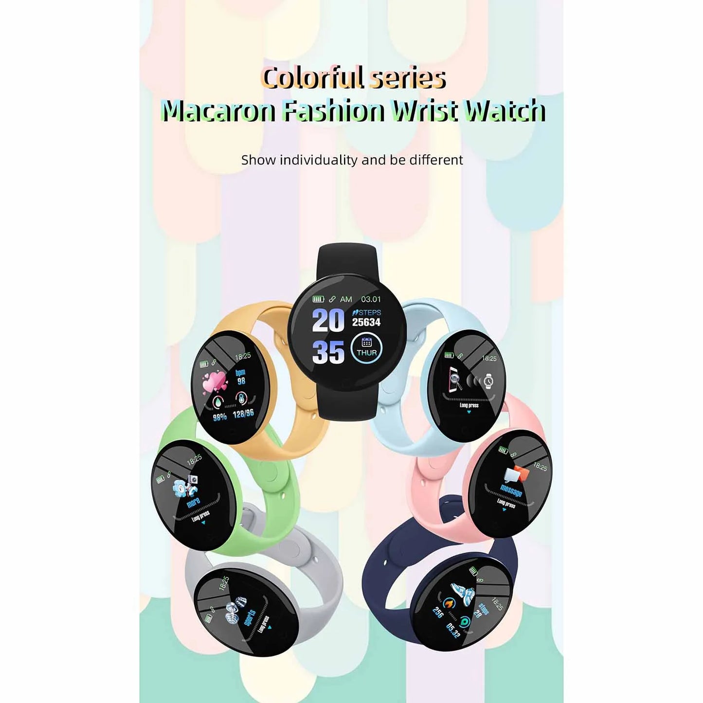 Smart Watch Men Blood Pressure Waterproof Smartwatch Women Heart Rate Monitor Fitness digital Watch Sport Free Shipping Watches