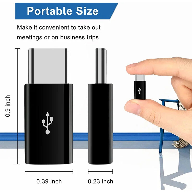 1/3/5Pcs Micro USB Female To Type C Male Adapter Converter Micro-B To USB-C Connector Charging Cable Adapter Phone Accessories