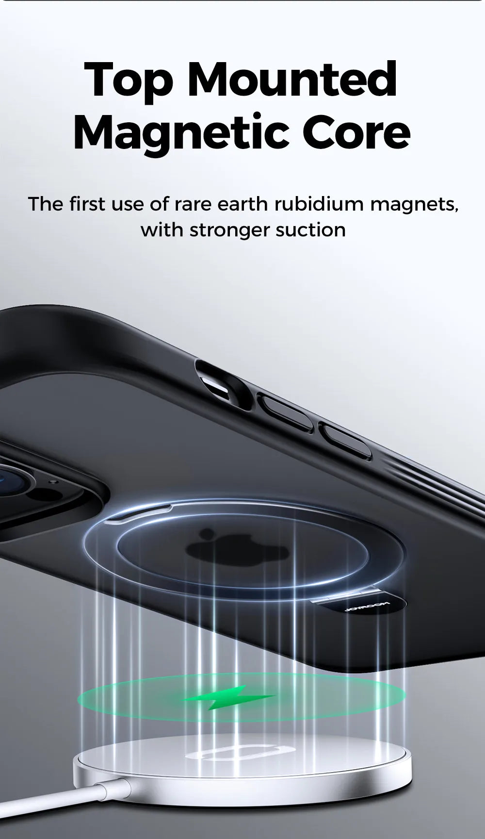 Joyroom Magnetic Phone Case for iPhone 14 13 Pro Max Frosted Ring Holder Phone Cover Wireless Charger Magnet Cover With Holder