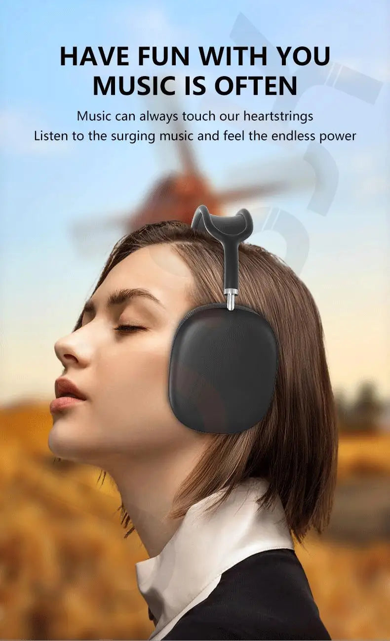 Original P9 Pro Max Wireless Bluetooth Headphones Noise Cancelling Sports Gaming Headset For Airpodding Apple iPhone Headphones