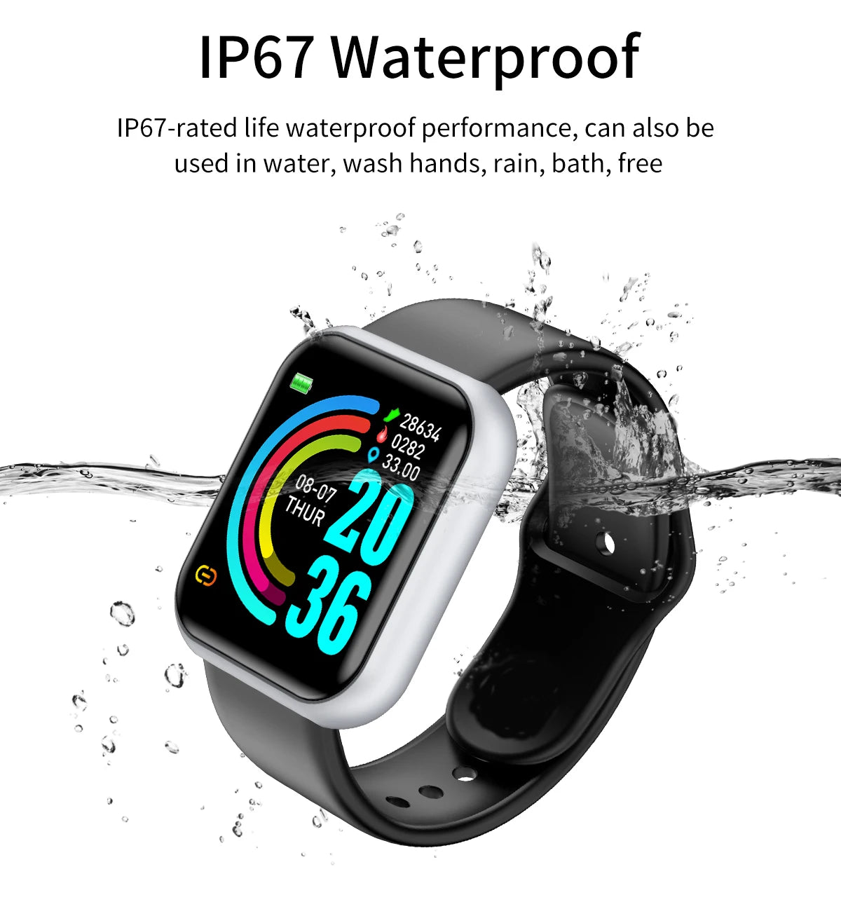 Ladies Digital Bluetooth Watches Smart Watch Men Women Y68 Blood Pressure Heart Rate Monitor Sport Smartwatch Fitpro Tracker