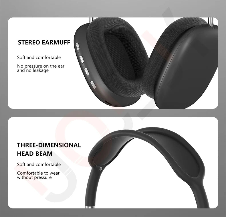 Original P9 Pro Max Wireless Bluetooth Headphones Noise Cancelling Sports Gaming Headset For Airpodding Apple iPhone Headphones