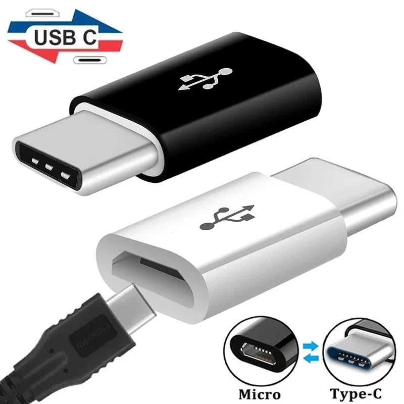 1/3/5Pcs Micro USB Female To Type C Male Adapter Converter Micro-B To USB-C Connector Charging Cable Adapter Phone Accessories