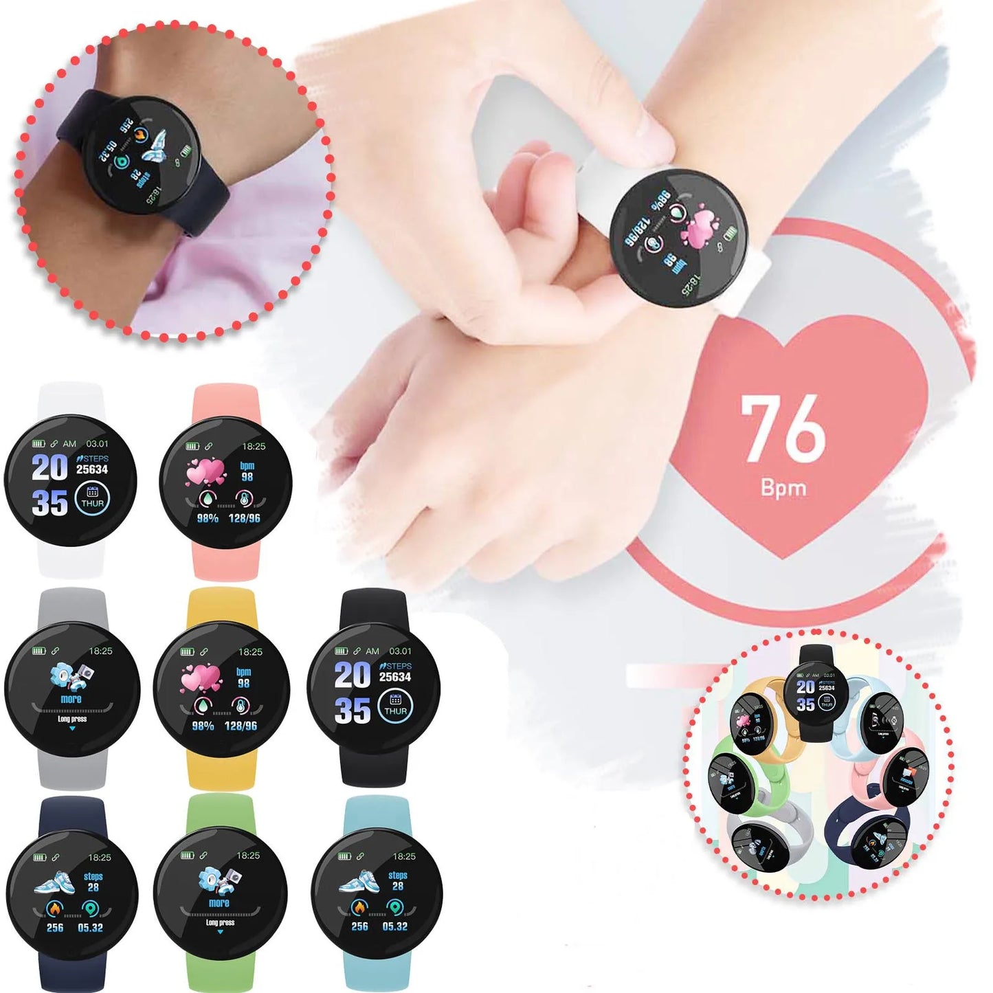 Smart Watch Men Blood Pressure Waterproof Smartwatch Women Heart Rate Monitor Fitness digital Watch Sport Free Shipping Watches