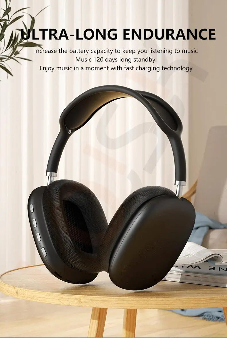 Original P9 Pro Max Wireless Bluetooth Headphones Noise Cancelling Sports Gaming Headset For Airpodding Apple iPhone Headphones